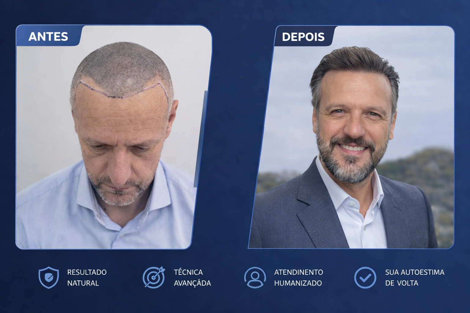 Resultado real de transplante capilar 2